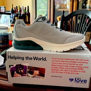 Skechers Gray and Teal Women's Sneakers